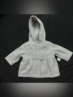 NWT Old Navy Baby Girl Hooded Coat Bow Detail 0-3M